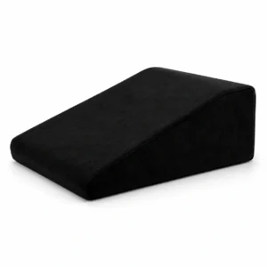 Black Leg Wedge Pillow – Orthopedic leg elevation pillow made from high-density foam to improve circulation, reduce swelling, and relieve leg discomfort. Features an angled design and breathable cover for comfortable support during recovery and relaxation.