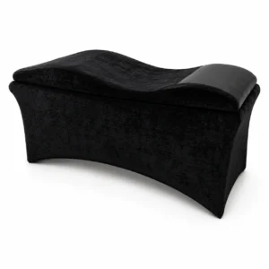 Curved Memory Eyelash Mattress in Black– Ergonomic curved lash bed mattress with premium memory foam that supports the back, neck, and hips. Provides superior comfort and stability during long lash appointments while adding a luxurious, professional touch to your salon.
