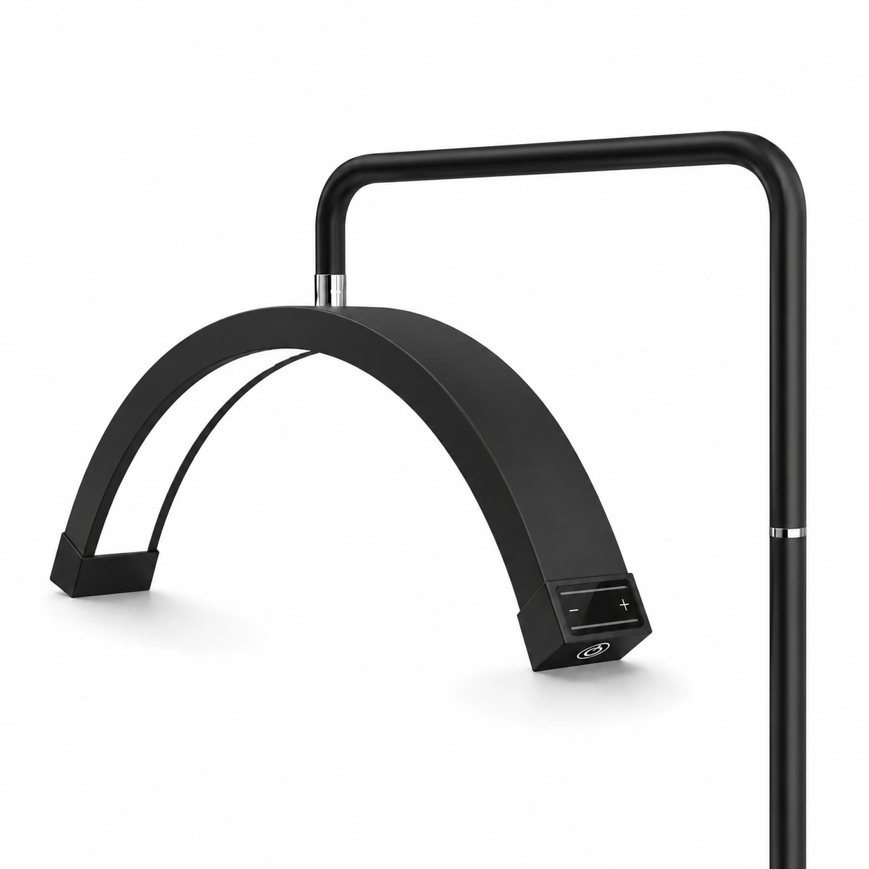 LED Half Moon Eyelash Light with Touch Sensor in Black – Professional half-moon LED lamp with touch controls, adjustable brightness, and shadow-free illumination for eyelash extensions and precision beauty treatments. Features a flexible, adjustable design and energy-efficient lighting, making it ideal for lash salons, spas, and home studios.