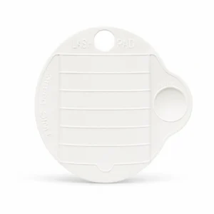 Eyelash Hand Wrist Palette – durable acrylic lash tile with marked sizes for easy, organized lash application.