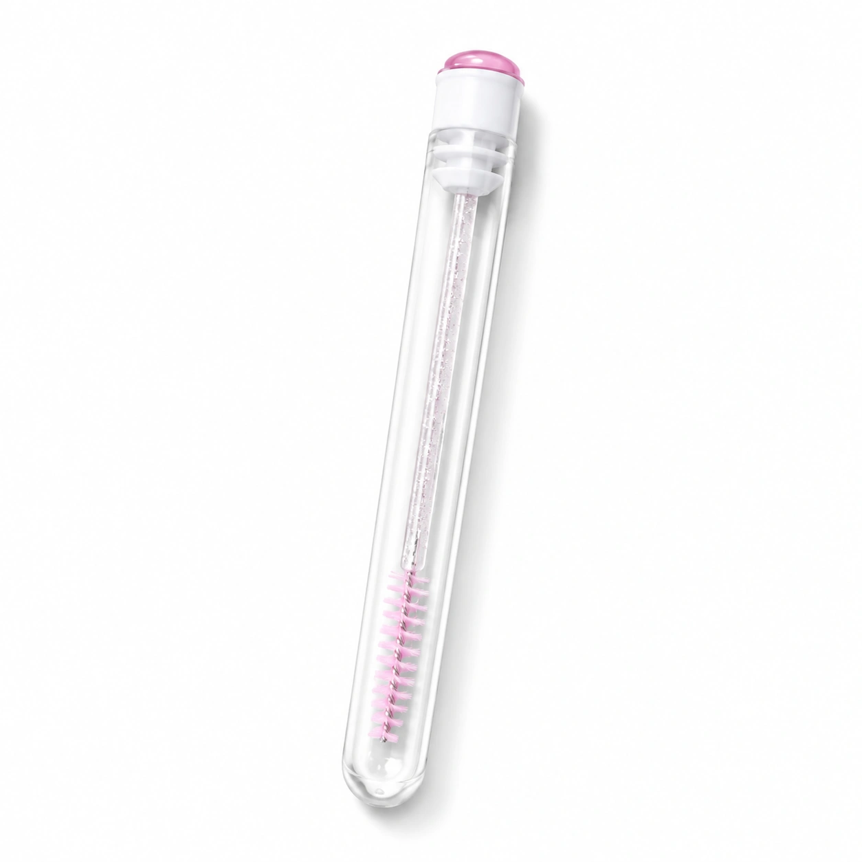 Eyelash Wand in Tube featuring a disposable spoolie stored in a protective tube for hygienic, dust-free lash care. Perfect for brushing eyelash extensions and natural lashes, this portable aftercare essential is ideal for professional lash artists, salons, and daily client maintenance.