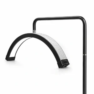 LED Half Moon Eyelash Light with Touch Sensor in Black Rhinestone – Professional half-moon LED lamp with touch controls, adjustable brightness, and shadow-free illumination for eyelash extensions and precision beauty treatments. Features a flexible, adjustable design and energy-efficient lighting, making it ideal for lash salons, spas, and home studios.
