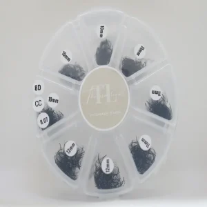 alt="Mixed length narrow promade lashes South Africa"