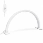 LED Half Moon Nail Light in White – Professional half-moon LED lamp with three color modes, adjustable brightness, and a large shadow-free illumination area. Features a 360° rotating design and is ideal for nails, lashes, facials, and beauty treatments.