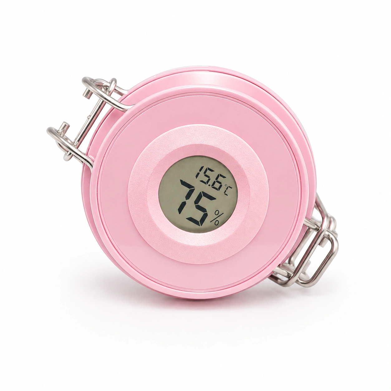 Glue Storage Container with built-in hygrometer and thermometer keeps lash adhesive protected from humidity and temperature changes. Airtight storage case holds up to three glue bottles, helping extend adhesive shelf life and maintain optimal performance for professional lash artists.