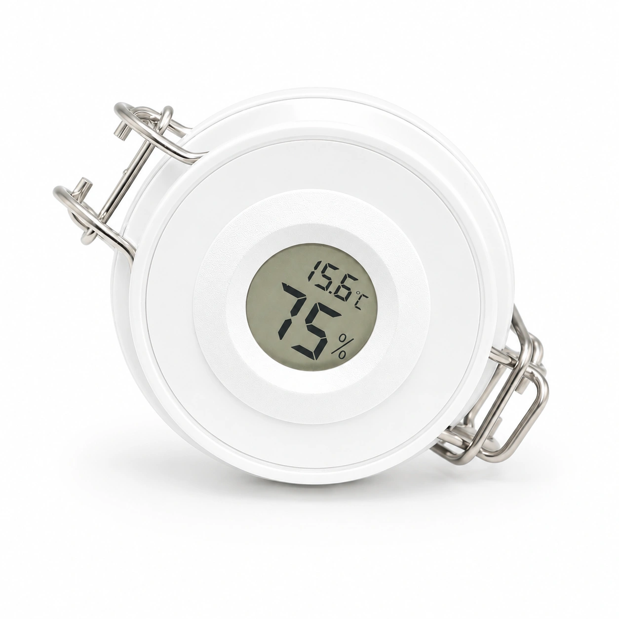 Glue Storage Container with built-in hygrometer and thermometer keeps lash adhesive protected from humidity and temperature changes. Airtight storage case holds up to three glue bottles, helping extend adhesive shelf life and maintain optimal performance for professional lash artists.