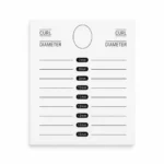 Professional Acrylic Lash Tile with clearly marked curl and length guides for organizing eyelash extension strips during lash applications. Durable, reusable lash palette with a non-slip base helps lash artists work faster, stay organized, and create flawless classic, hybrid, and volume lash sets.