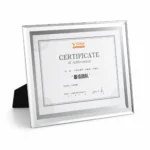 Glass Photo Frame (A4) – Sleek and modern A4 glass frame designed for displaying certificates, awards, and photographs. Features a durable construction and professional finish, making it ideal for salons, offices, and home décor.