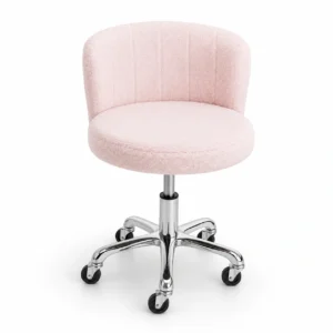 Baby pink Teddy Fabric Shorty Chair
