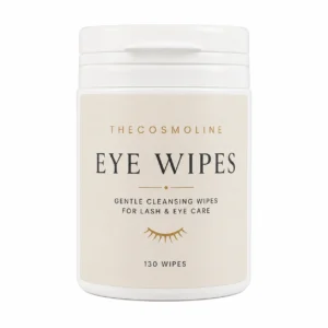 Thecosmoline Eye Wipes 130 Pack – Gentle Cleansing Wipes for Eyelash Extensions and Eye Care